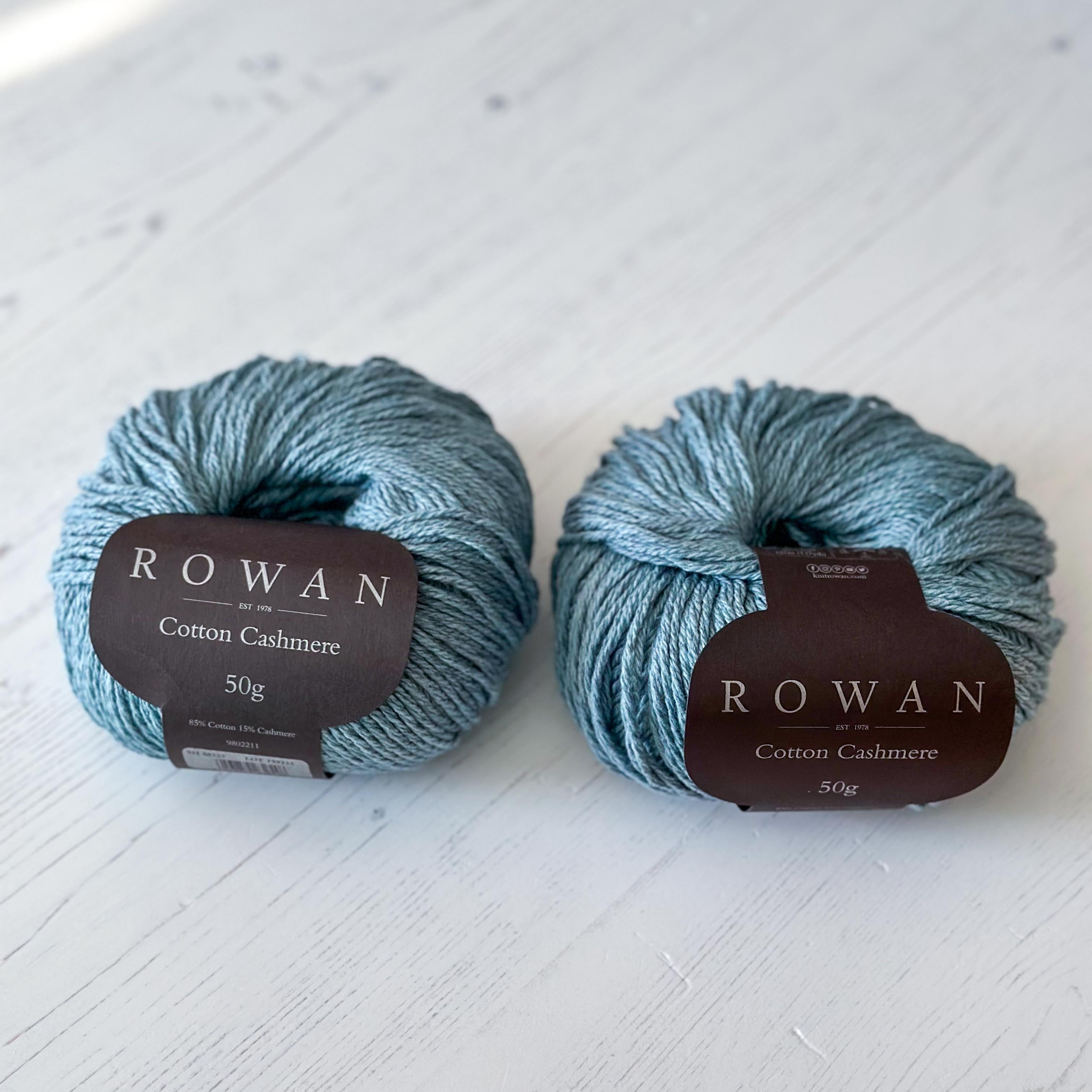 Rowan Cotton Cashmere - 2 x 50g Harbour Blue 223 - End of Dye Lot Bundle