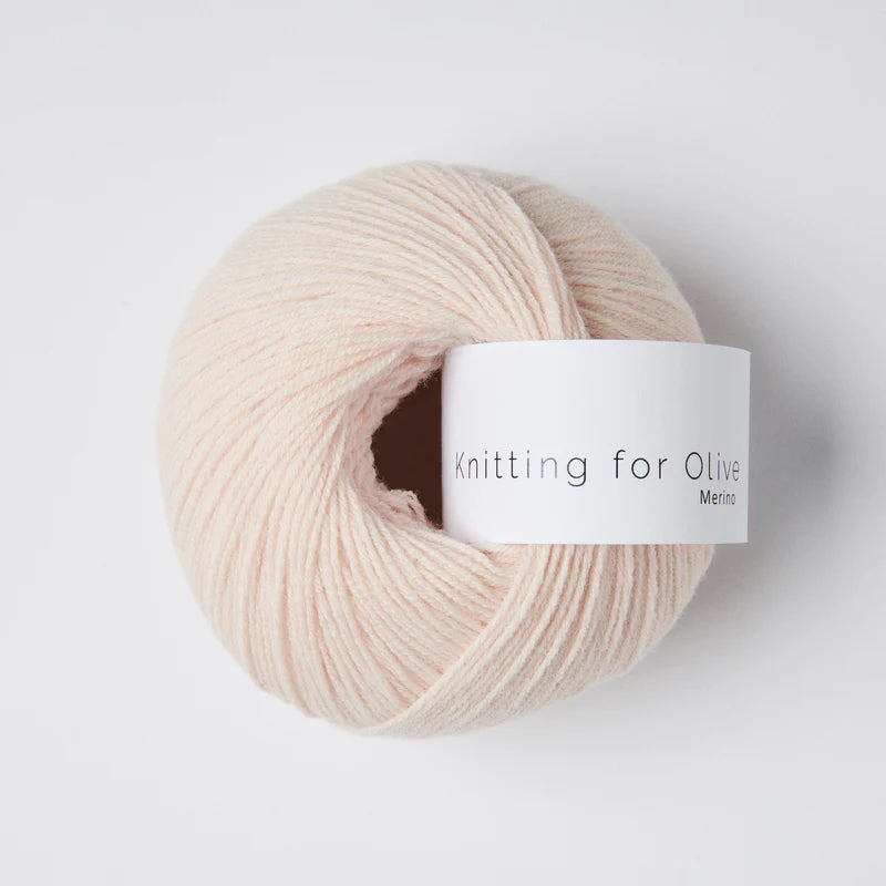 Pale pink ball of yarn - Knitting for Olive Merino in colour ballerina