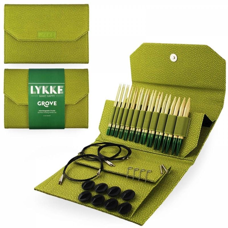 LYKKE Grove 5" (13cm) Interchangeable Bamboo Knitting Needle Set