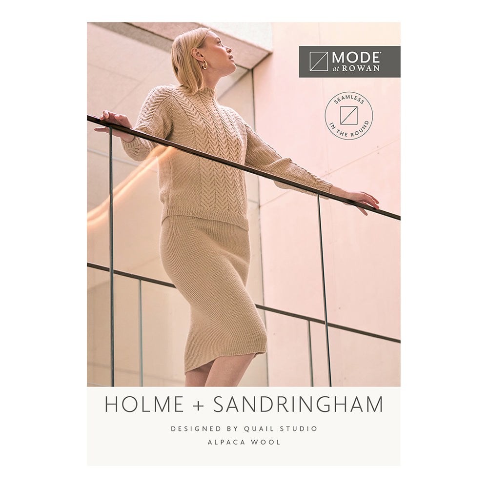 Pull torsadé et jupe Sandringham chez Rowan Holme - Modèle de tricot