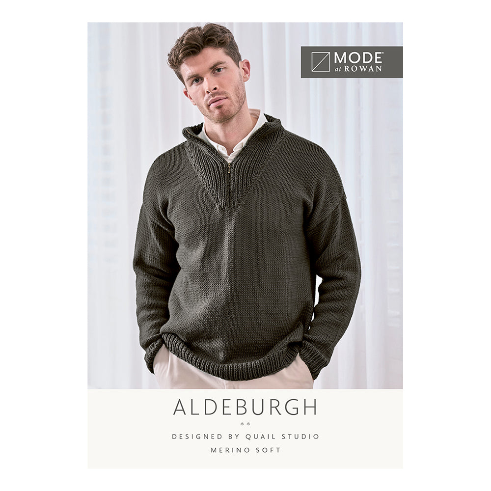 Mode at Rowan Aldeburgh Pullover mit Reißverschluss – Strickmuster (PDF-Download)