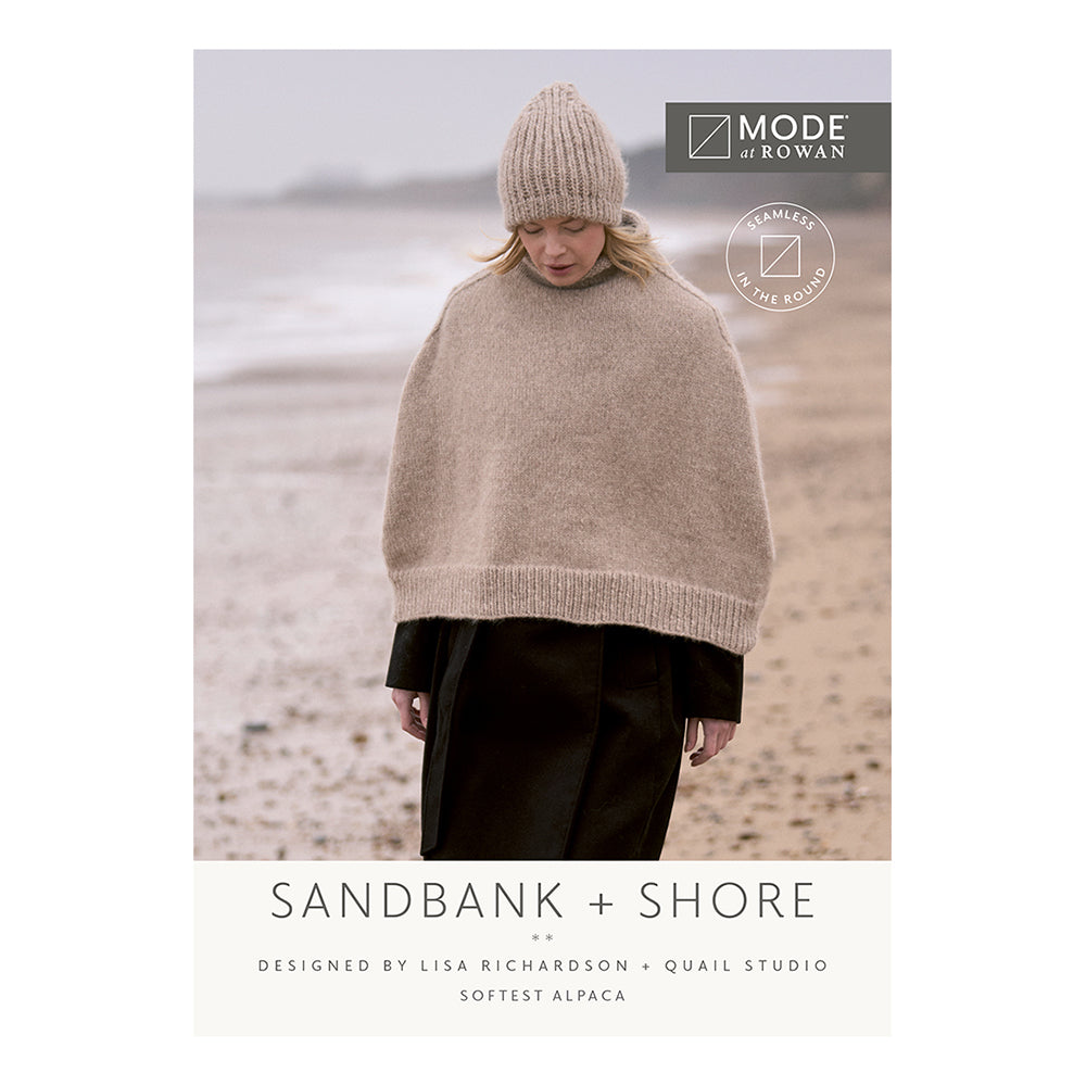 Chapeau Sandbank et poncho Shore de la marque Rowan - Modèle de tricot