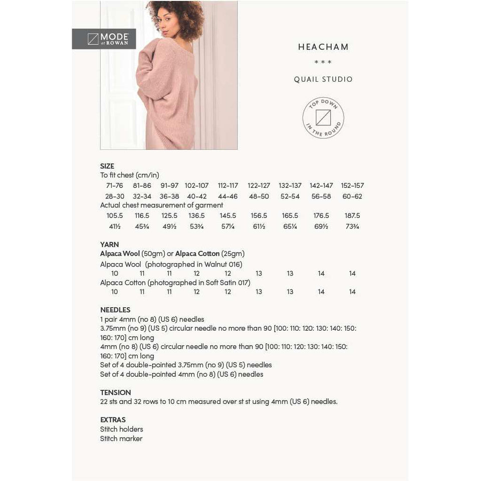 Mode bei Rowan Heacham Pullover - Strickmuster