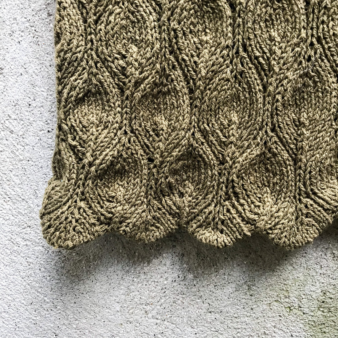 Fringes Knit Top  Olive