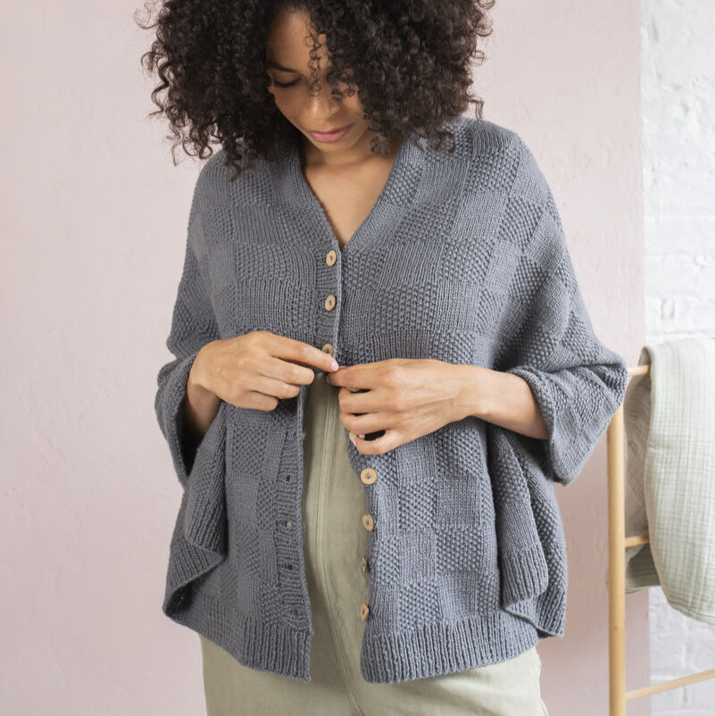 Snowdrop Poncho - Knitting Kit