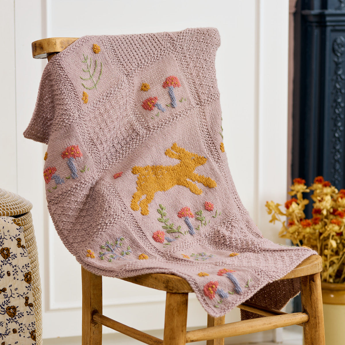 Leaping Hare Blanket - Knitting Kit