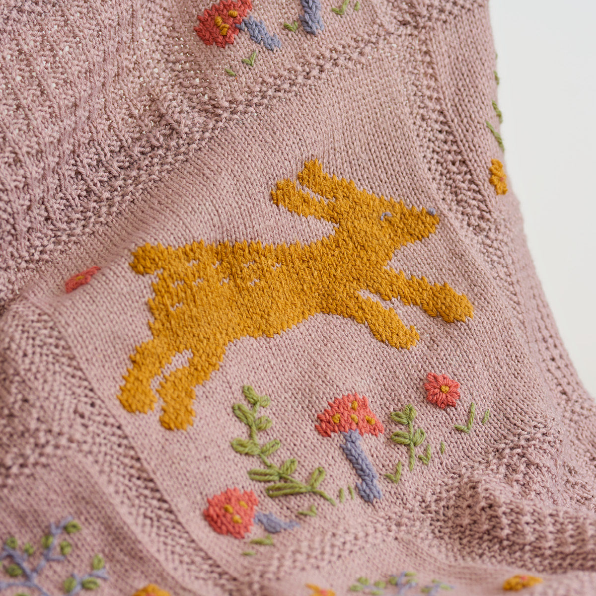 Leaping Hare Blanket - Knitting Kit