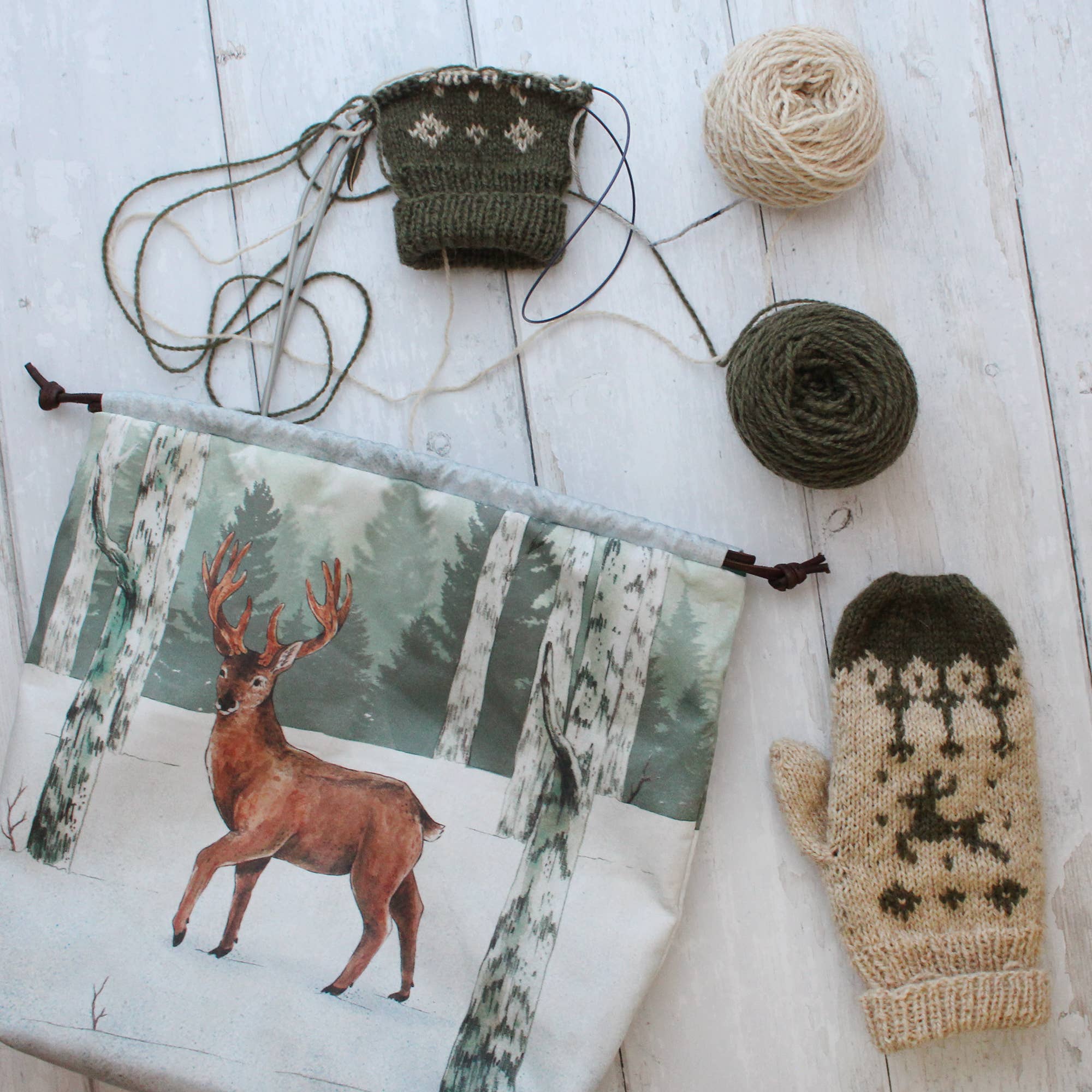 The Blue Rabbit House - Finn the Deer - Project Bags