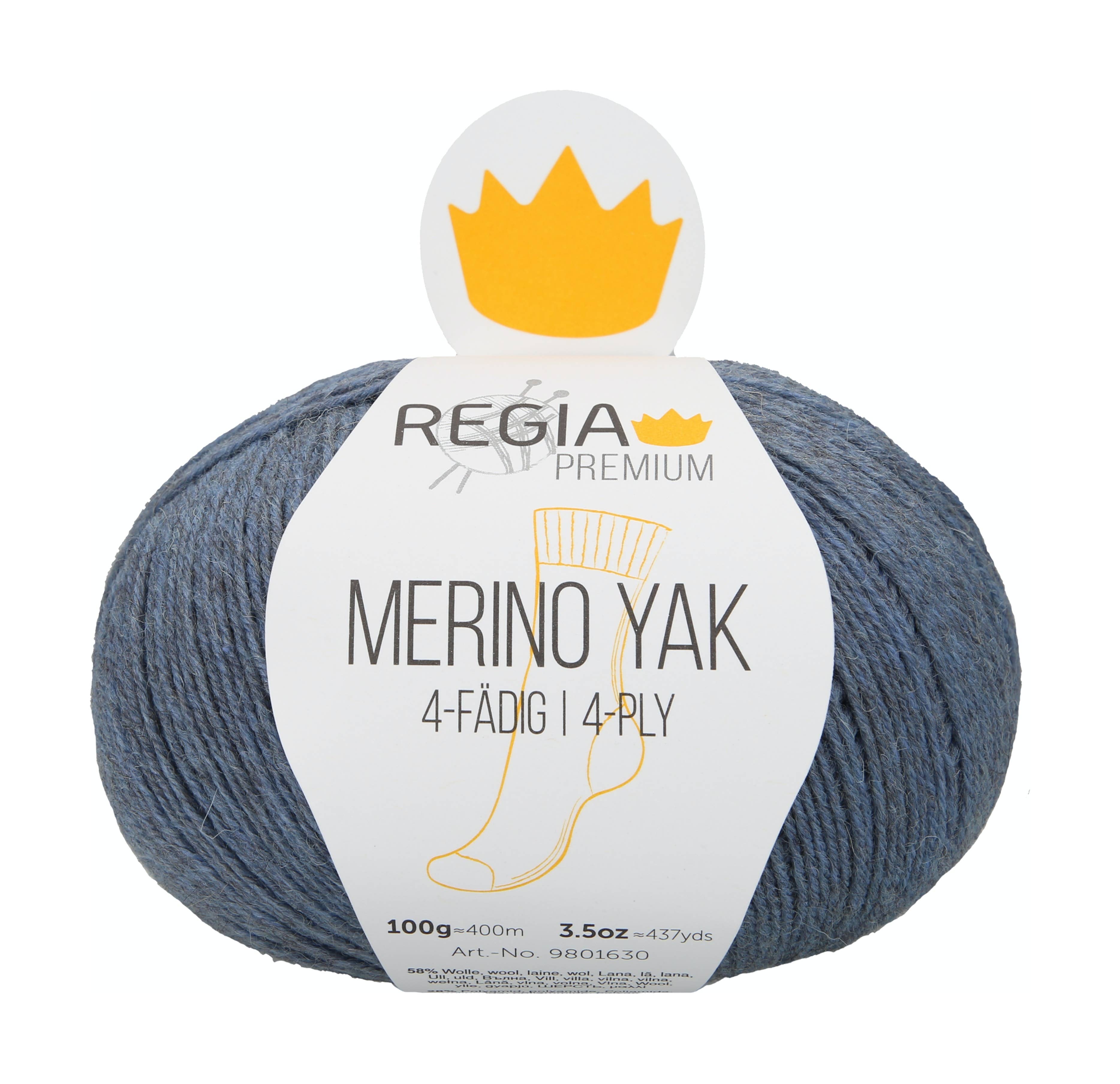 Laine de yak mérinos 4 fils REGIA Premium pour chaussettes