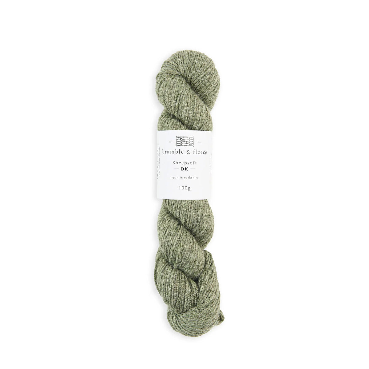 Bramble & Fleece Sheepsoft DK skeins showing the range of heathered shades