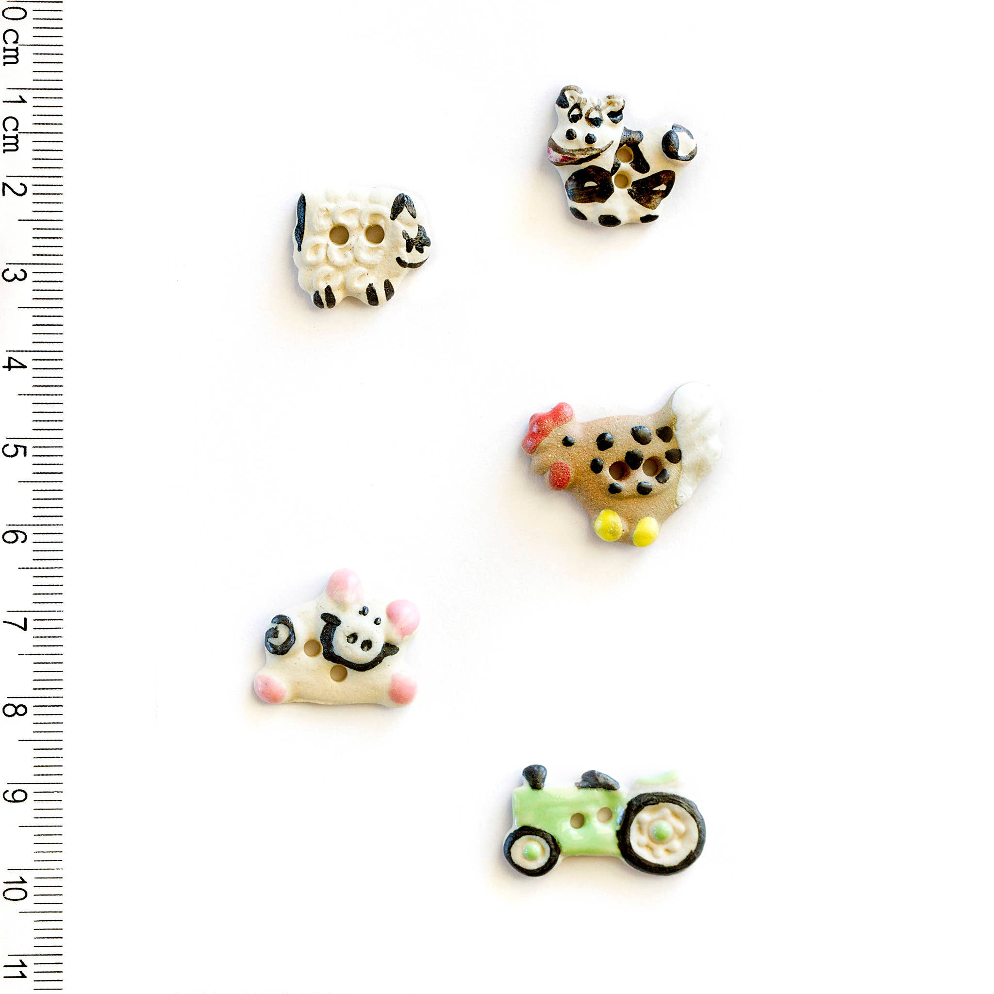 Incomparable Buttons - 5 Farmyard Buttons