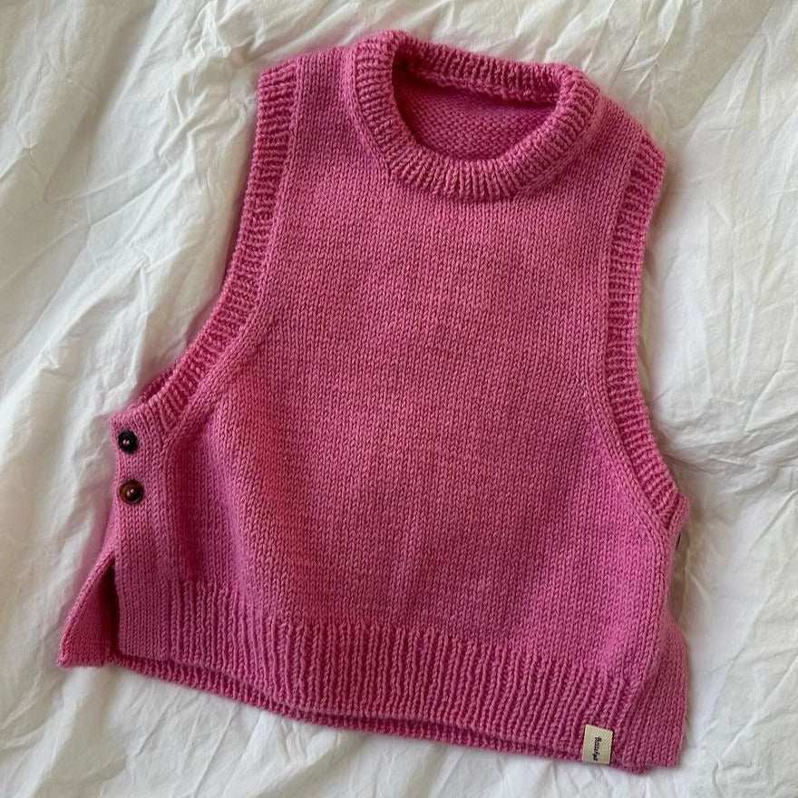 Kit de tricot pour enfant PetiteKnit Lulu Slipover en Peer Gynt