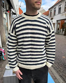 PetiteKnit Otto Sweater Man - Knitting Kit in Sandnes Garn Atlas