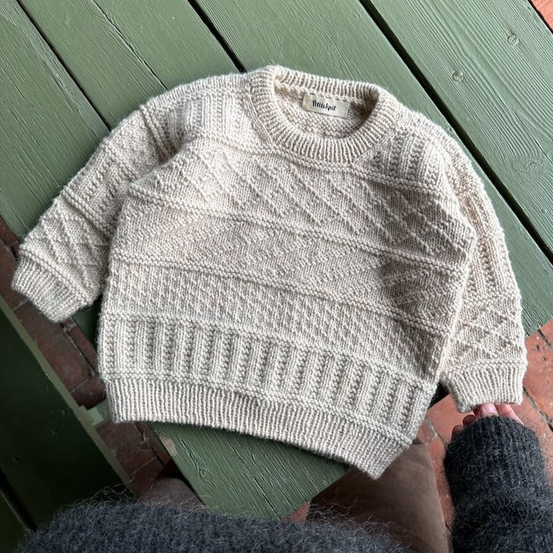 Kit de tricot pour enfant PetiteKnit Storm Sweater à Peer Gynt