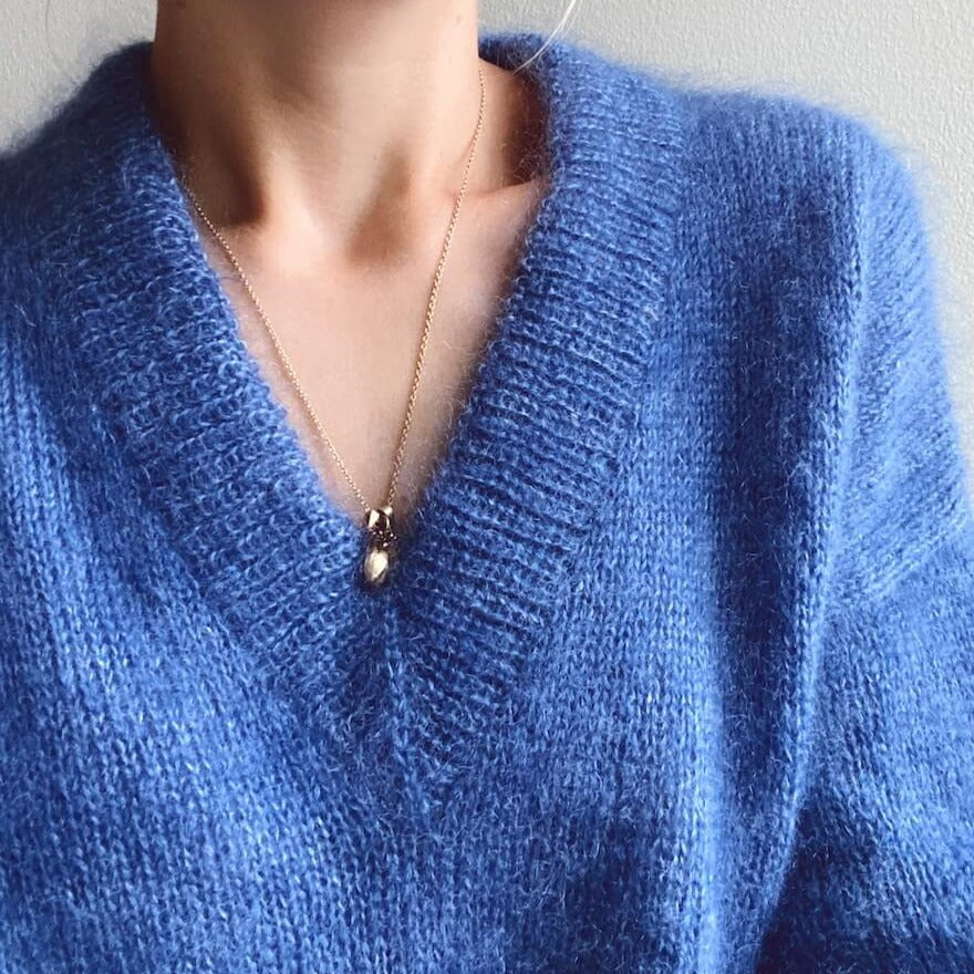 Pull Stockholm col V PetiteKnit - Patron de tricot