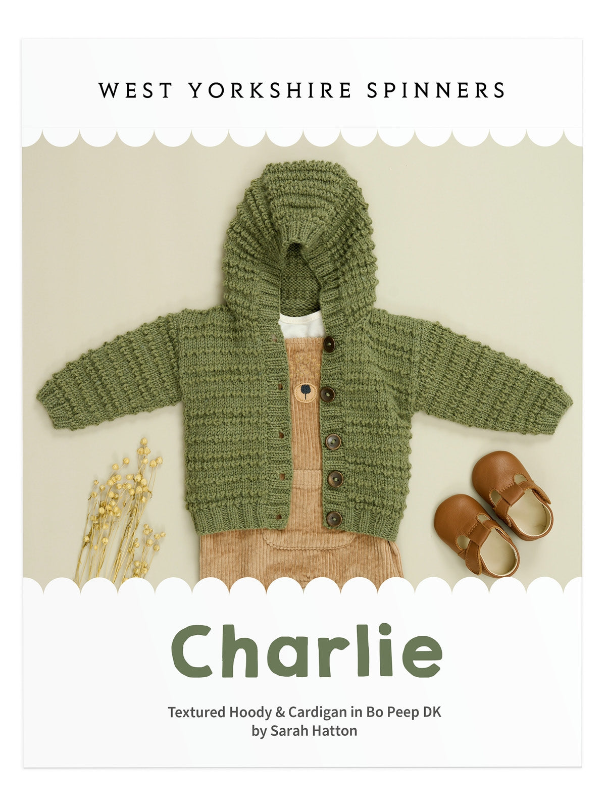 WYS Charlie: Textured Hoody & Cardigan in Bo Peep DK by Sarah Hatton - Knitting Kit