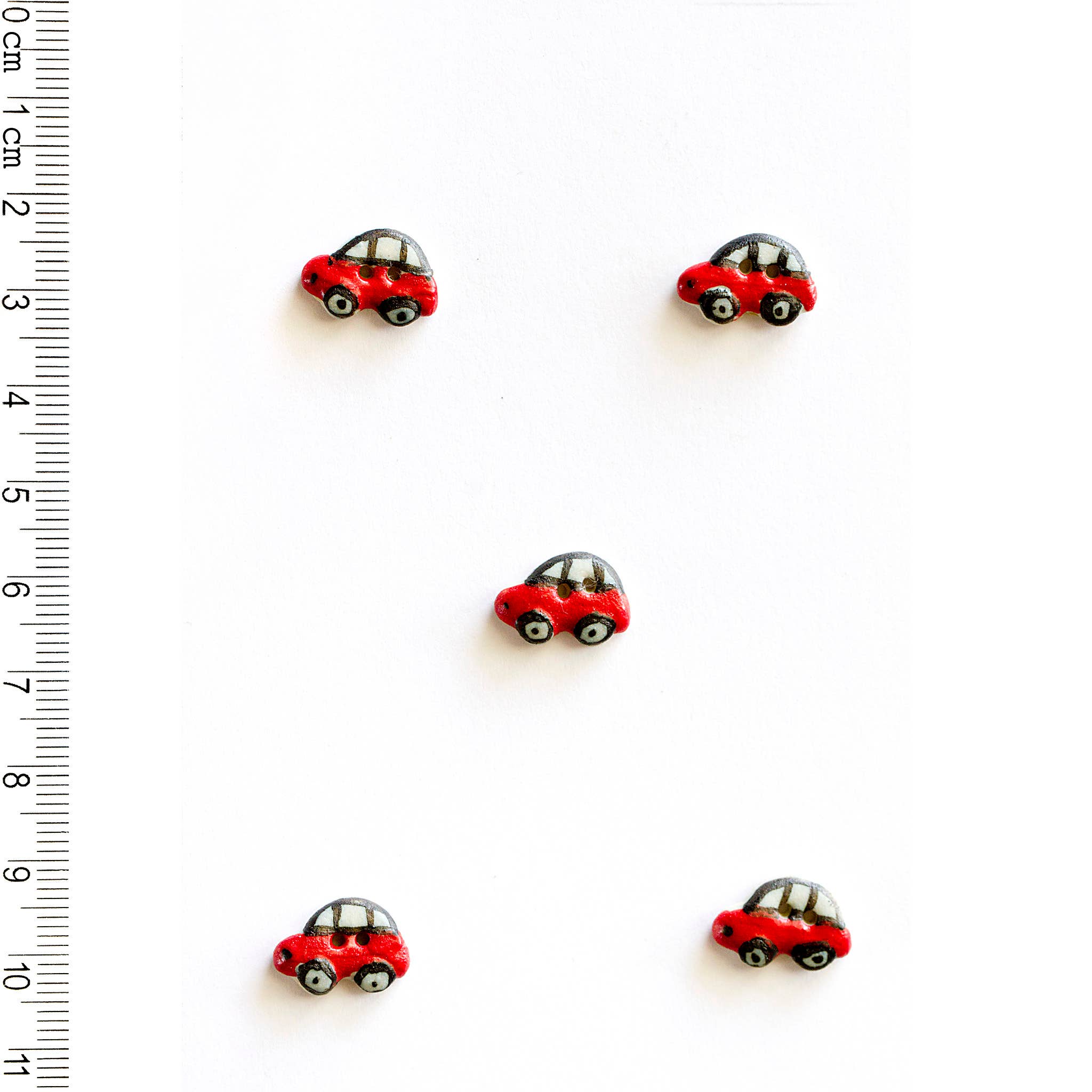 Incomparable Buttons - 5 Tiny Car Buttons