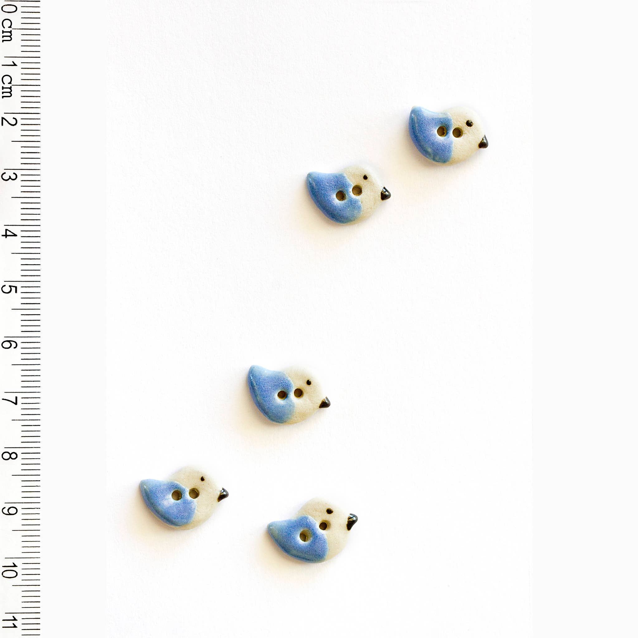 Incomparable Buttons - 5 Blue Bird Buttons
