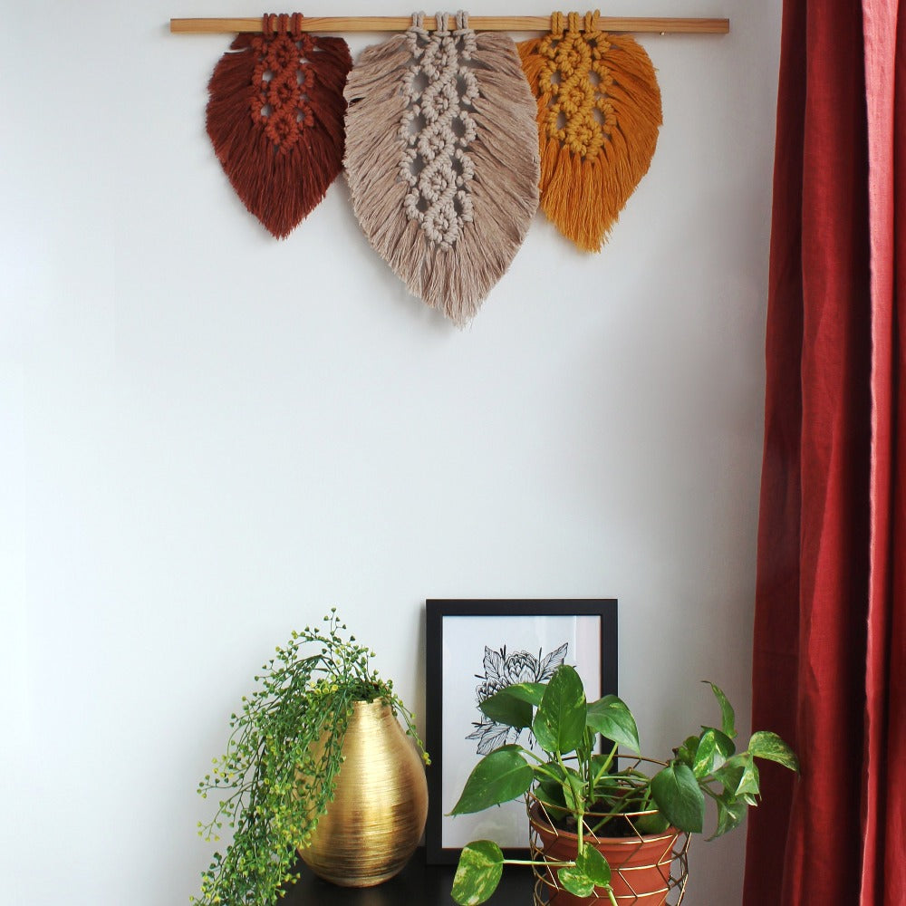Macramé Wallhanging Feathers (downloadable PDF)