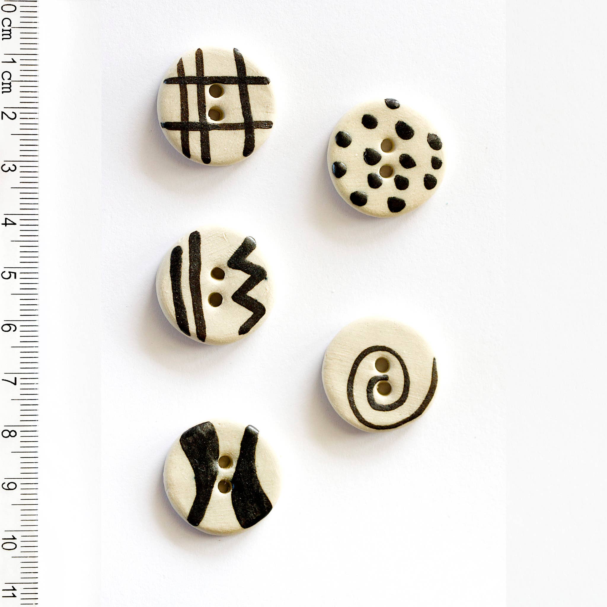 Incomparable Buttons - 5 Patterned Buttons