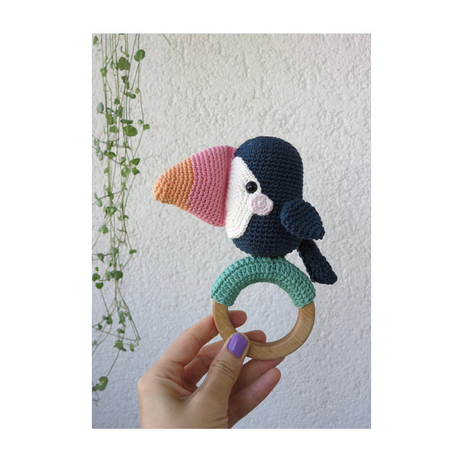 Touco the Toucan Baby Rattle Crochet Pattern (PDF Download)