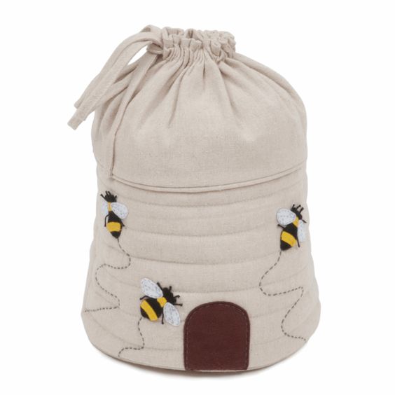 Drawstring Project Bag Bee Hive