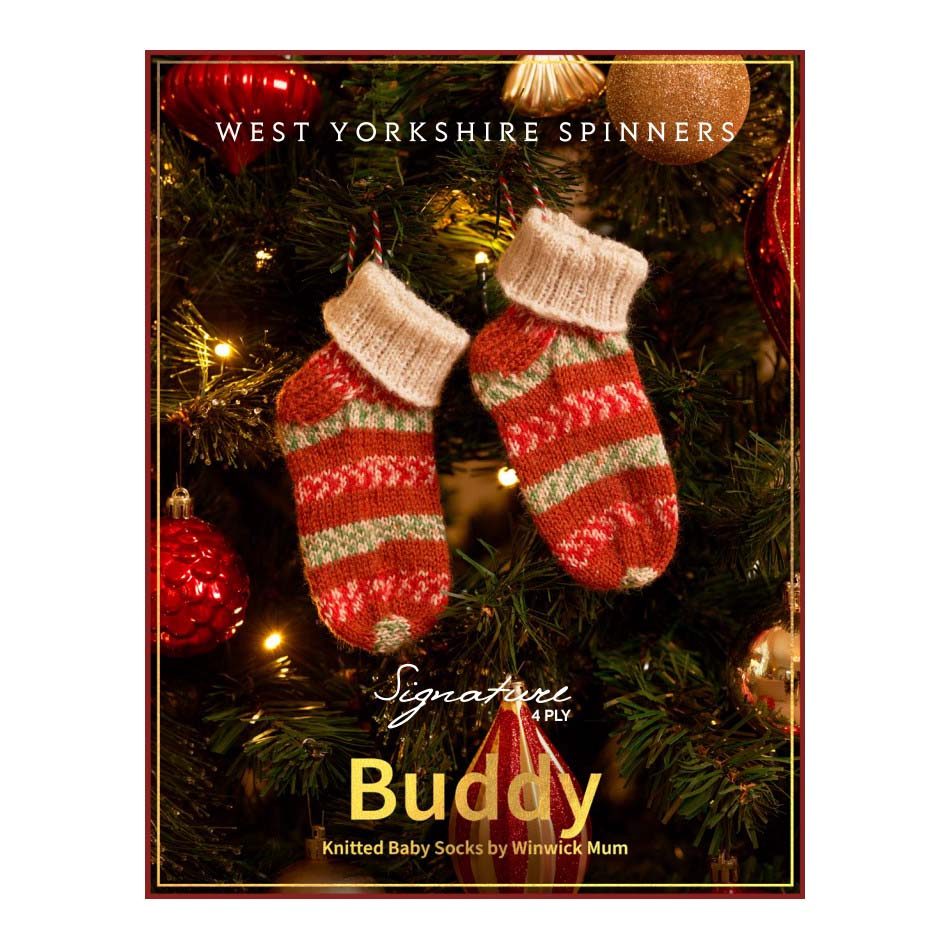 WYS Buddy - Knitted Baby Christmas Sock Pattern (PDF Download)
