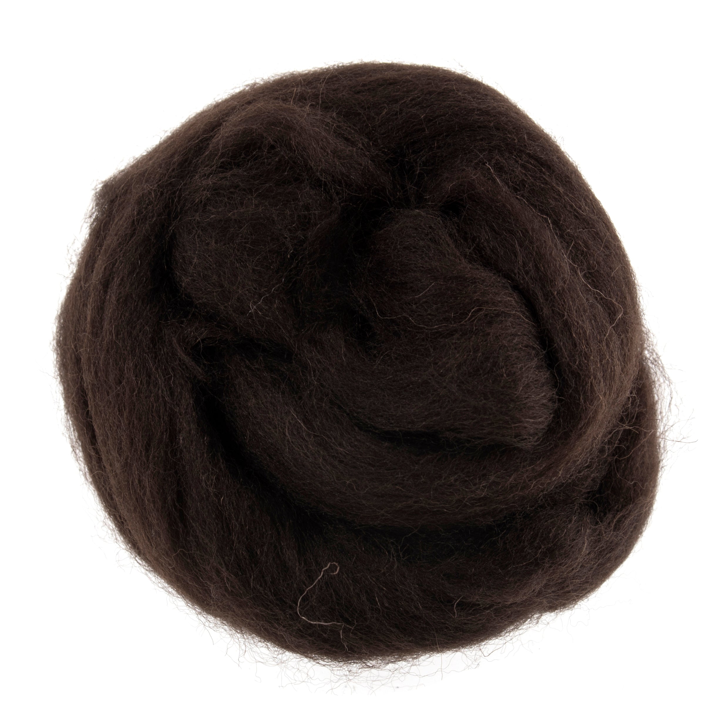 Natural Wool Roving: 10g: Dark Green