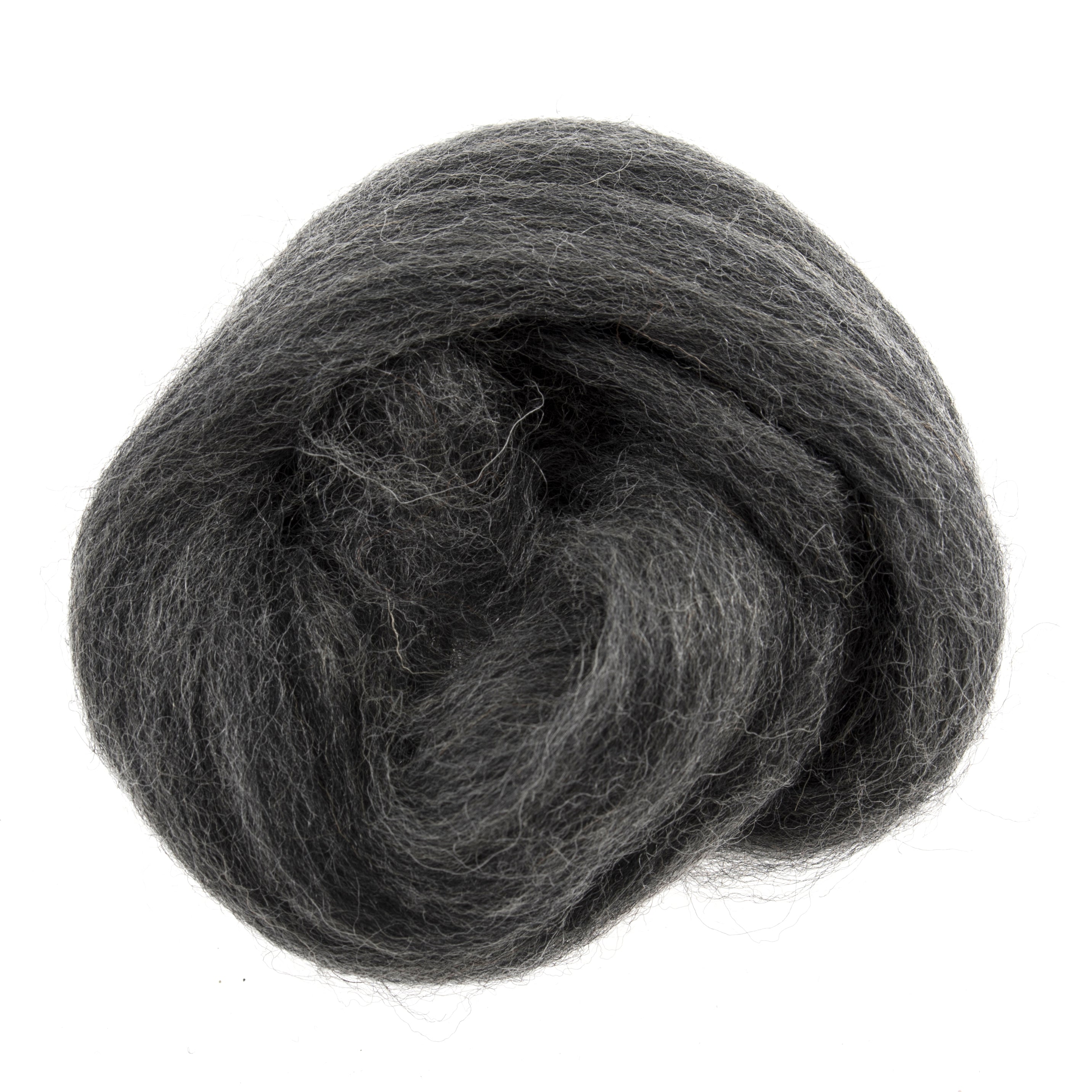Natural Wool Roving: 10g: Black Natural Wool Roving: 10g: Black
