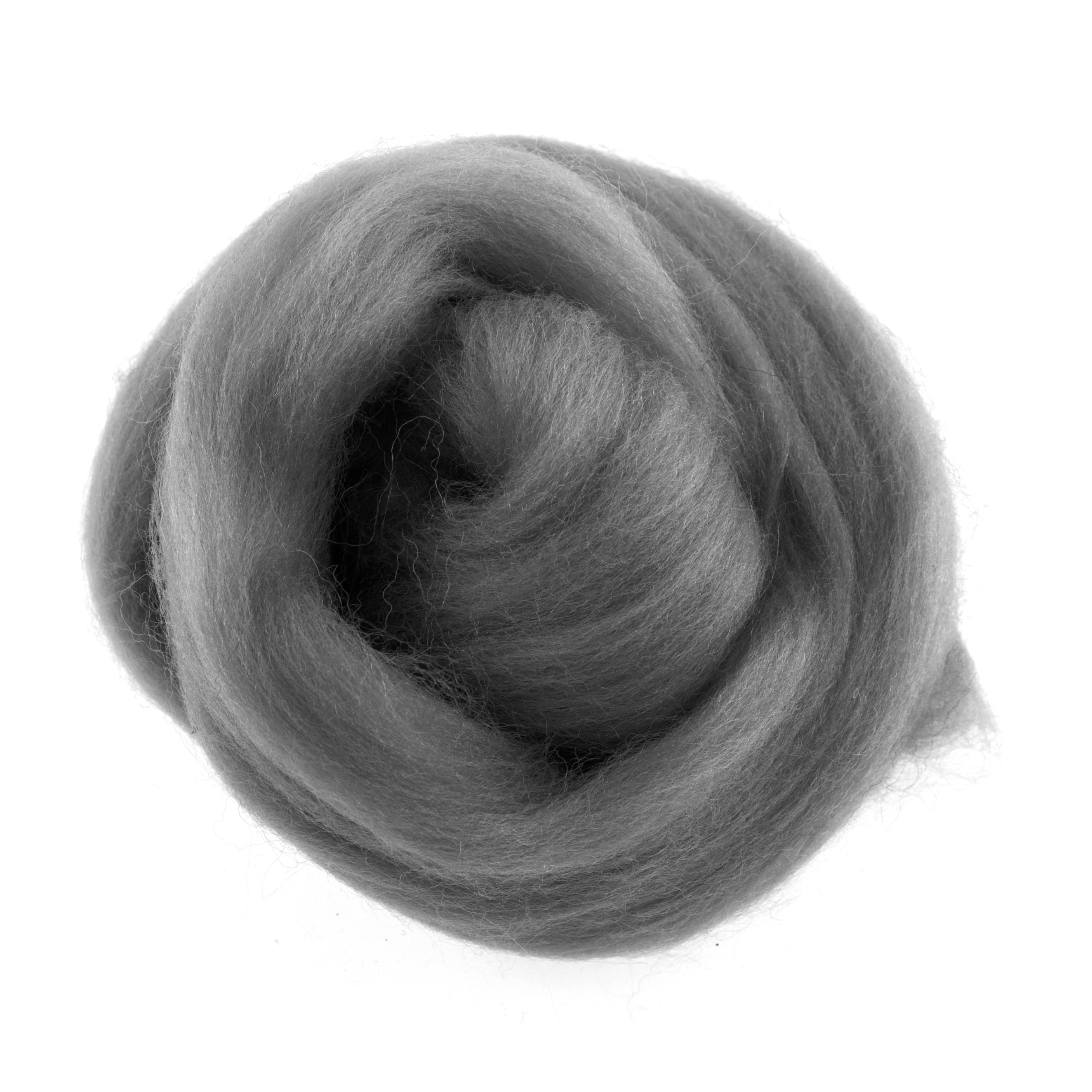 Natural Wool Roving: 10g: Dark Grey Natural Wool Roving: 10g: Dark Grey