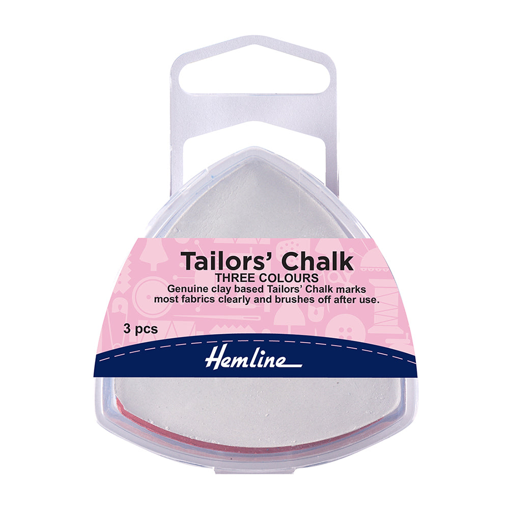 Hemline Tailors Chalk, Assorted Colours (pack of 3)