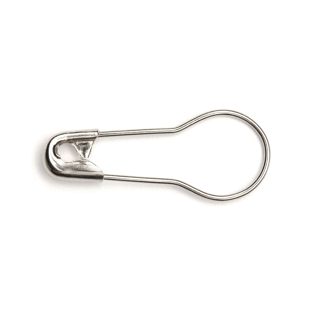 Hemline Bulb Safety Pins, 23mm, Silver (pack of 50)