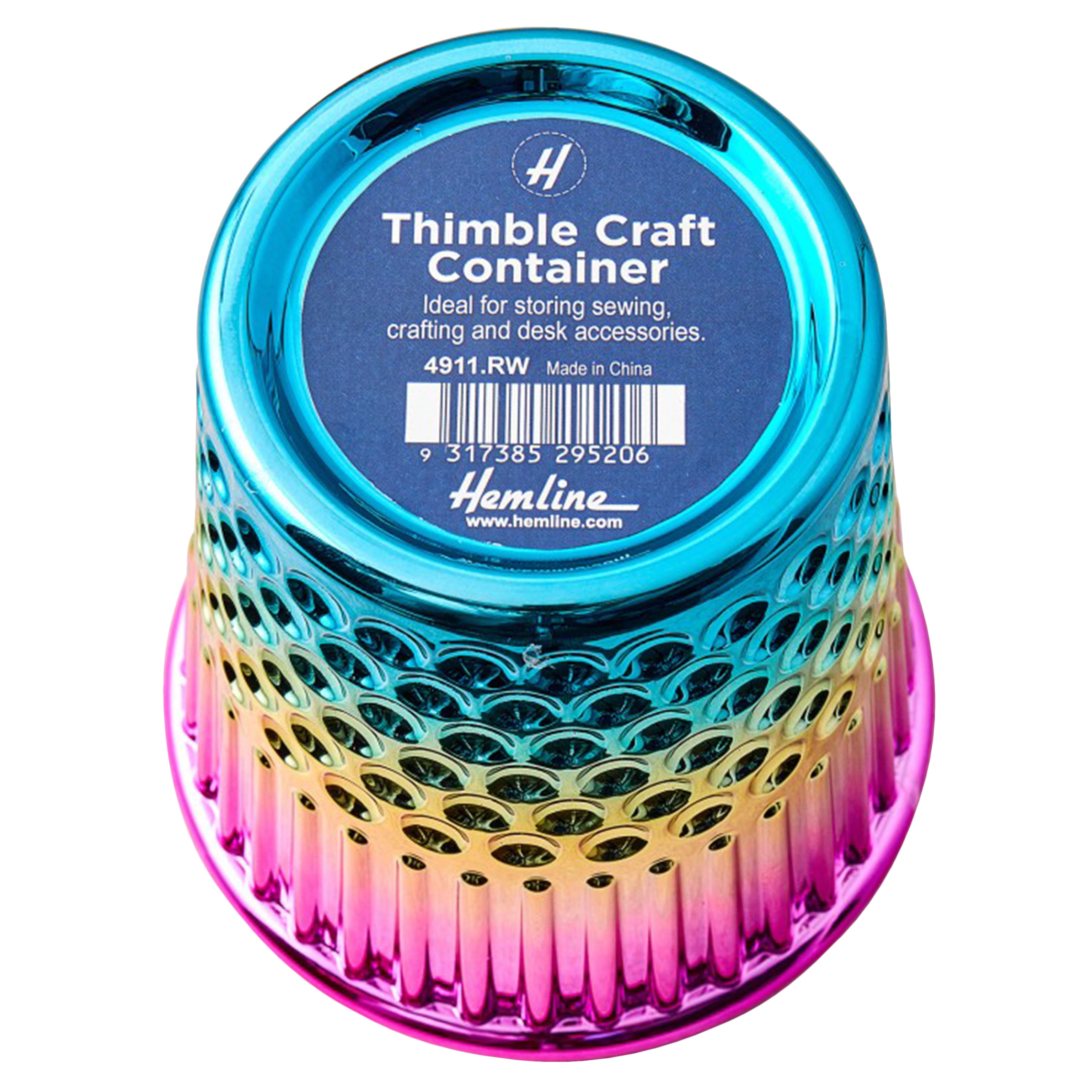 Rainbow Thimble Craft Container