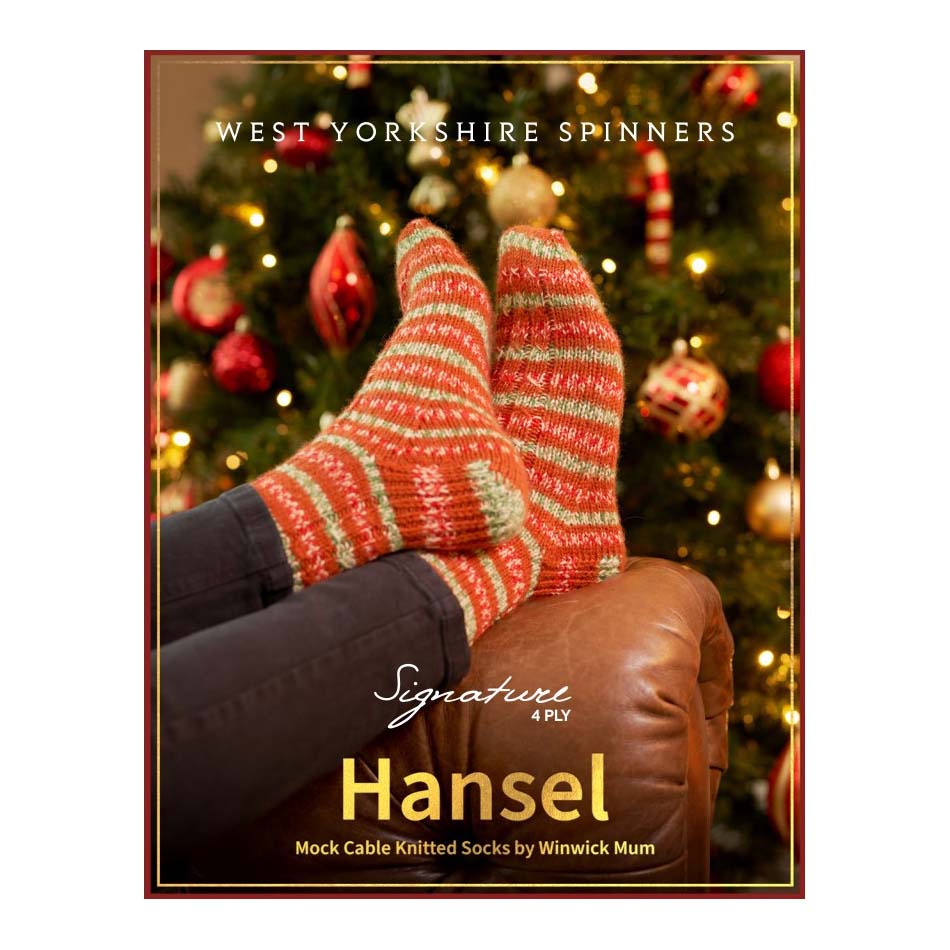 WYS Hansel - Mock Cable Knitted Christmas Sock Pattern (PDF Download)