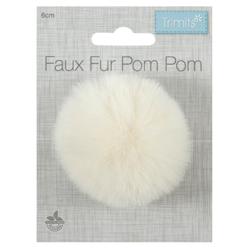Trimits Faux Fur Pom Pom 6cm