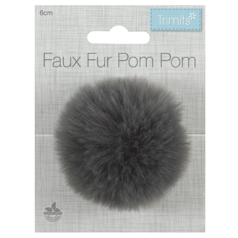 Trimits Faux Fur Pom Pom 6cm