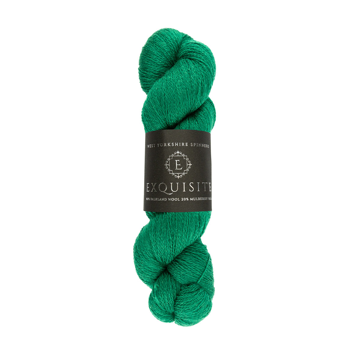 WYS West Yorkshire Spinners Exquisite Lace hank or skein in bright green shade emerald 388