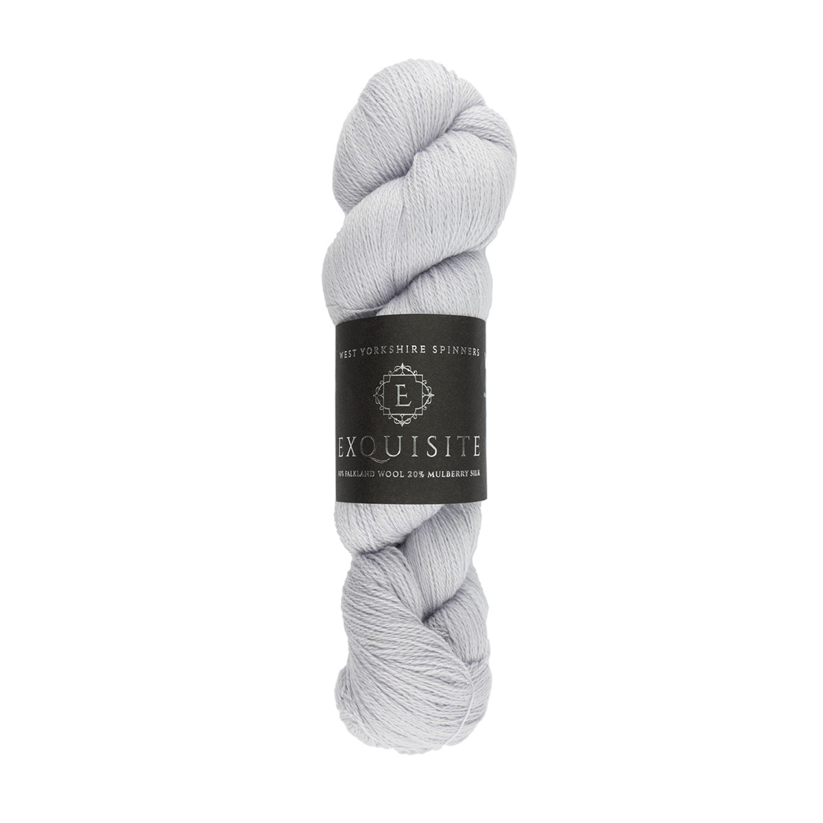 WYS West Yorkshire Spinners Exquisite Lace hank or skein in light silvery grey shade florence 258