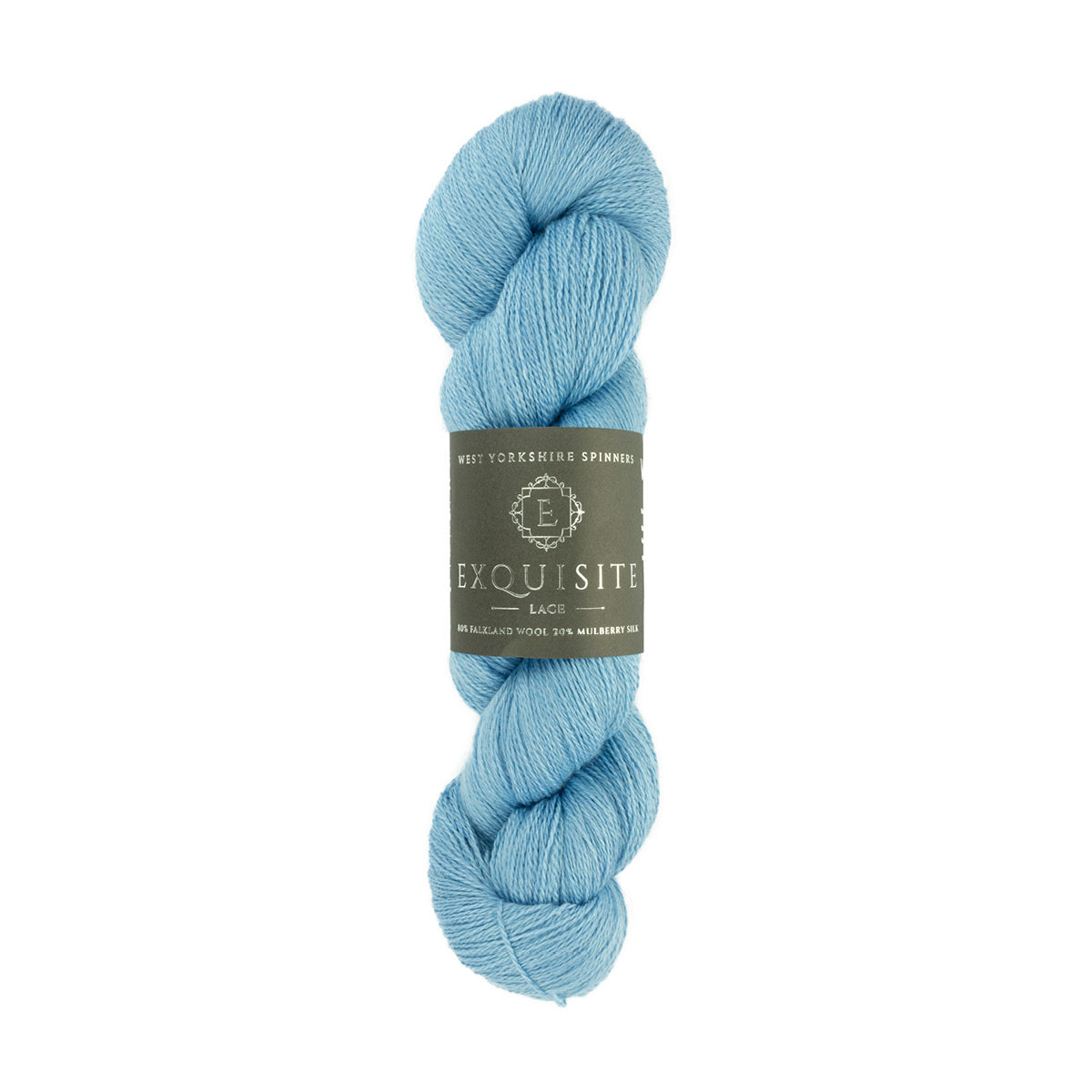 WYS West Yorkshire Spinners Exquisite Lace hank or skein in light blue shade lagoon 519