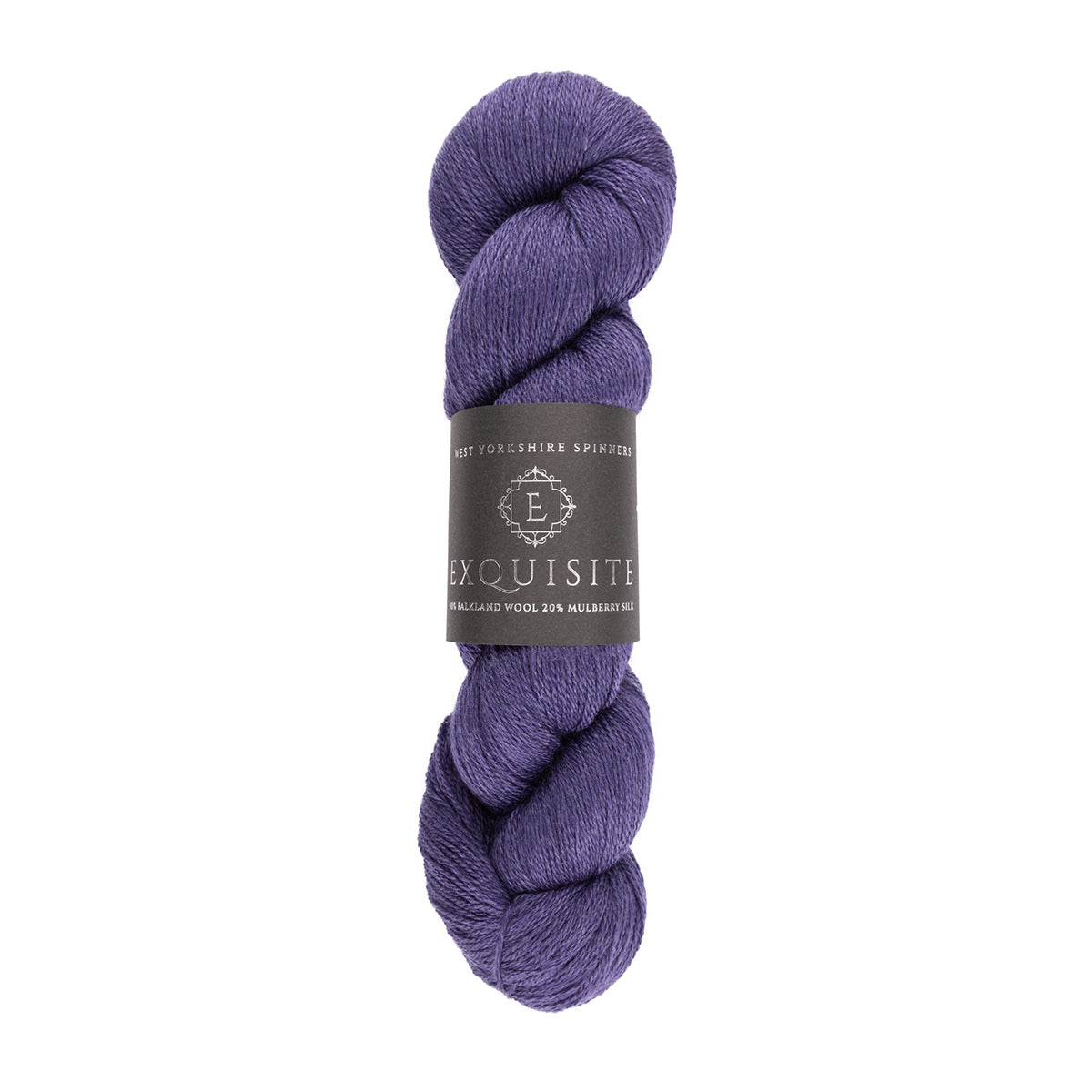 WYS West Yorkshire Spinners Exquisite Lace hank or skein in dark purple shade mayfair 741