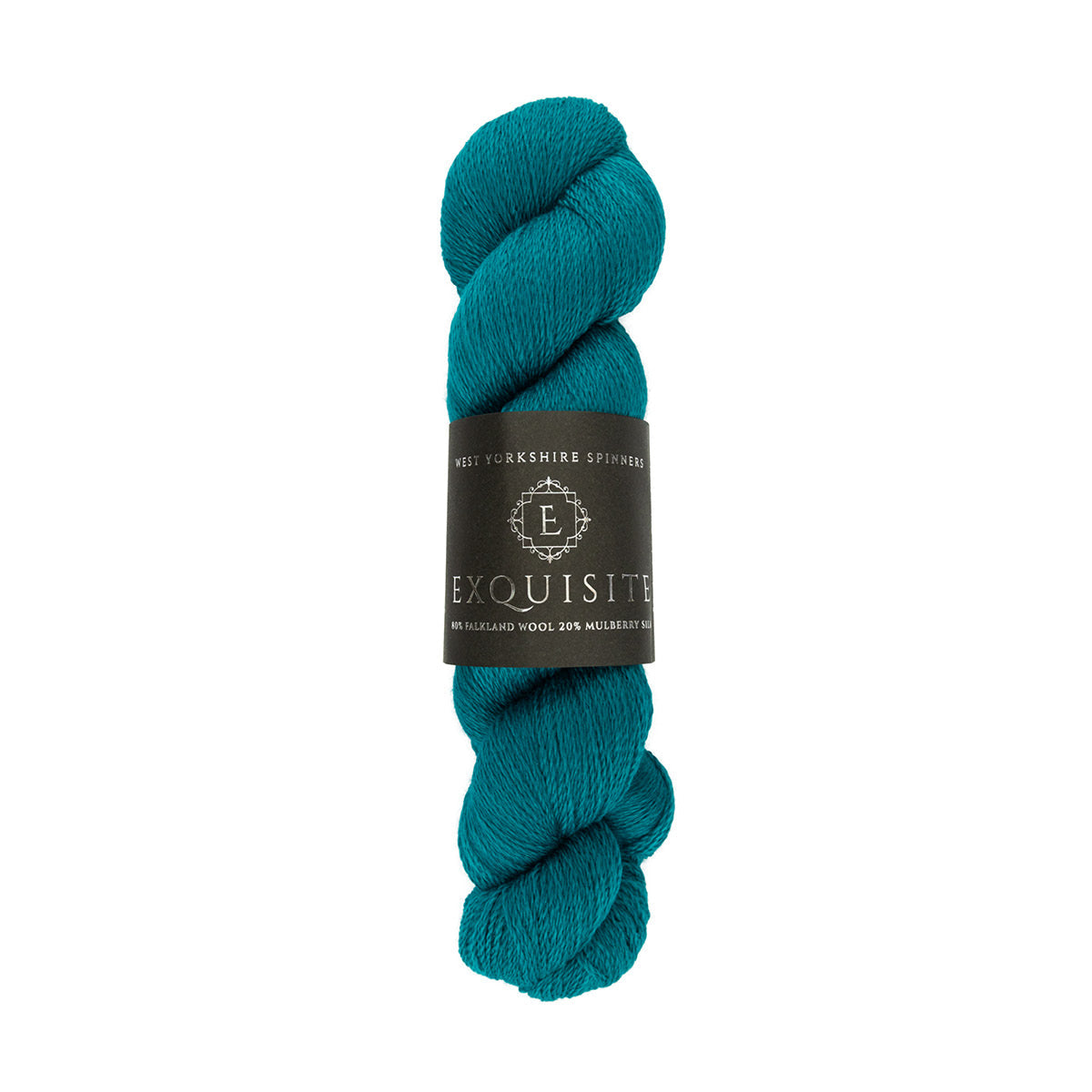 WYS West Yorkshire Spinners Exquisite Lace hank or skein in teal dark sea green shade savoy 371