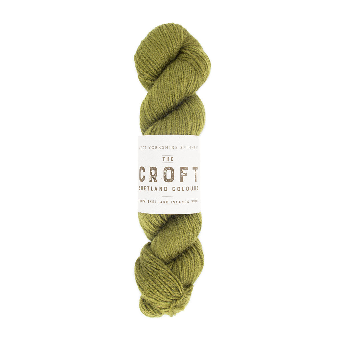 WYS West Yorkshire Spinners The Croft Shetland DK hank or skein in light green shade colour graven 1018