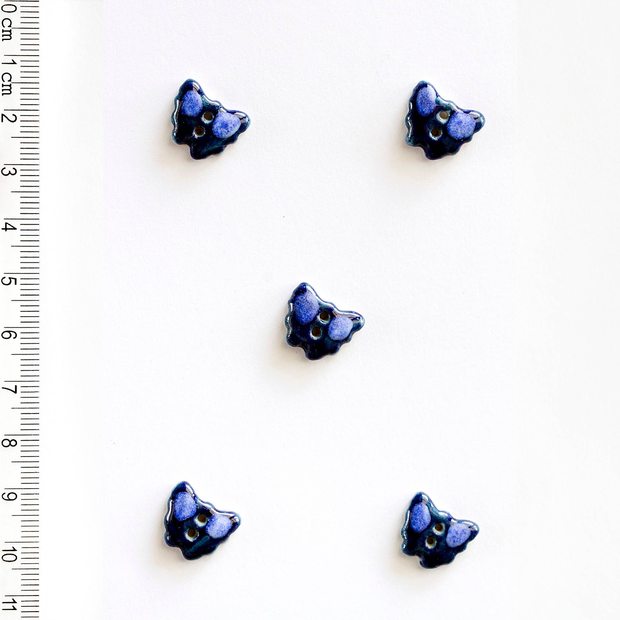 Boutons incomparables - 5 petits boutons papillon