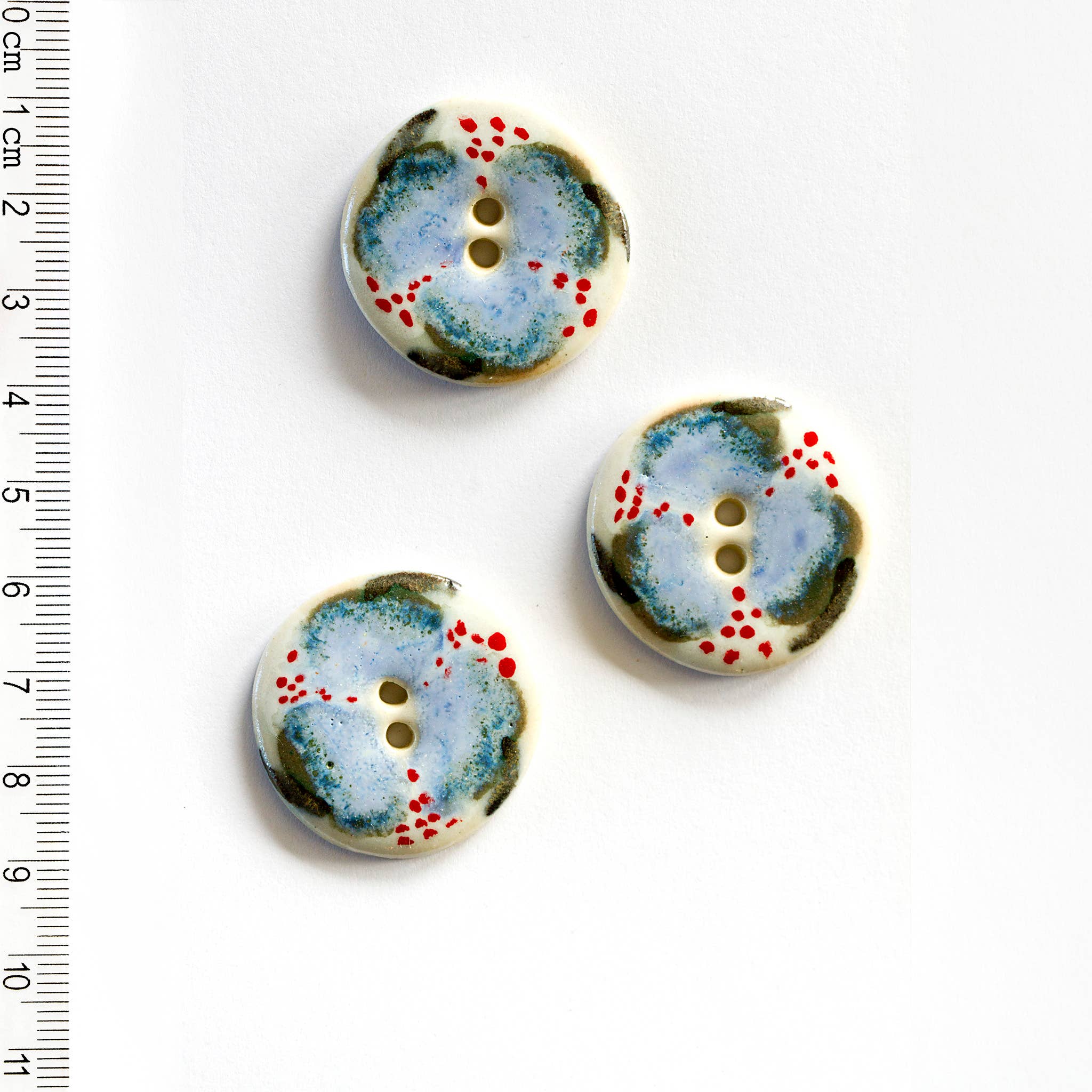 Incomparable Buttons - 3 Large Floral Buttons