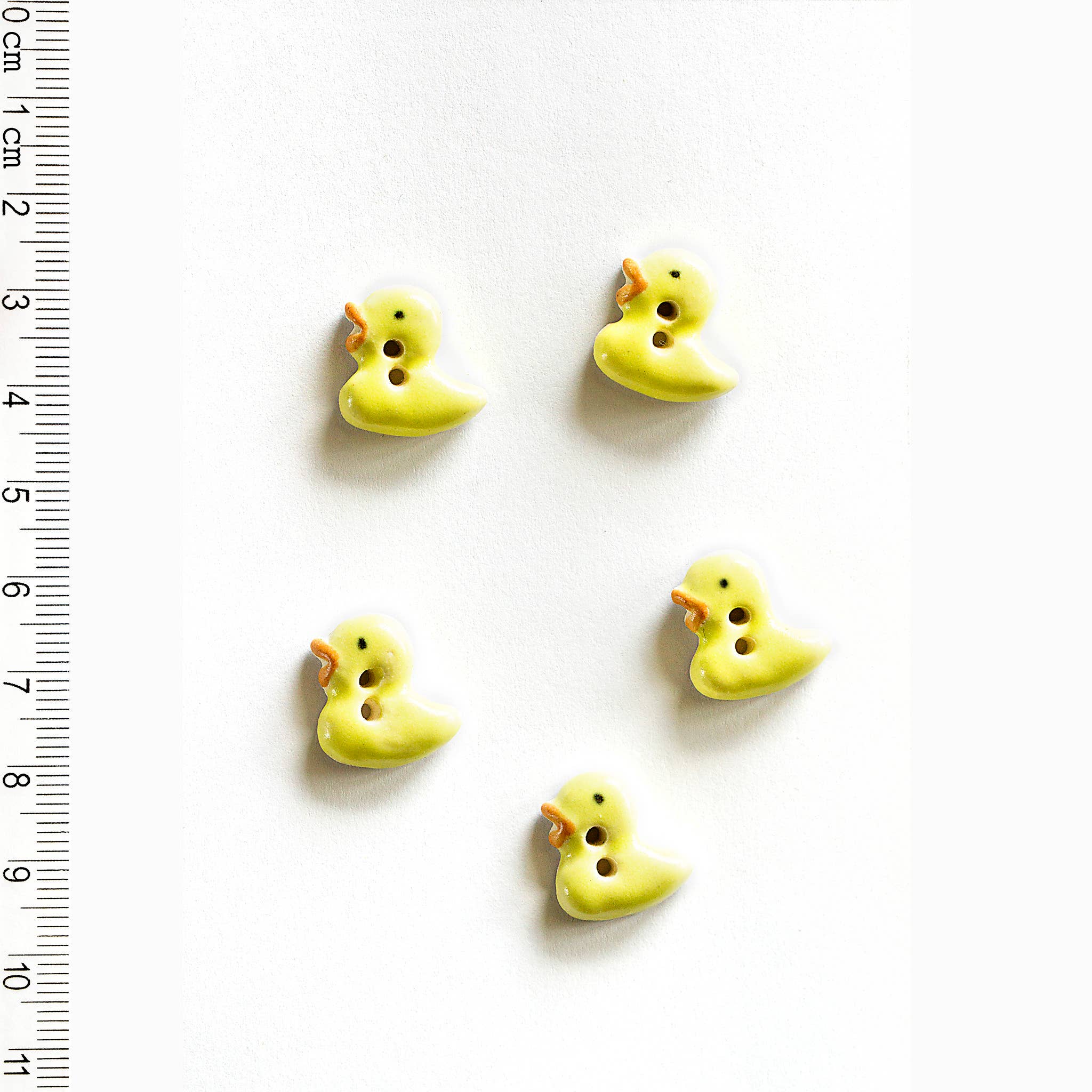 Incomparable Buttons - 5 Yellow Duckling Buttons