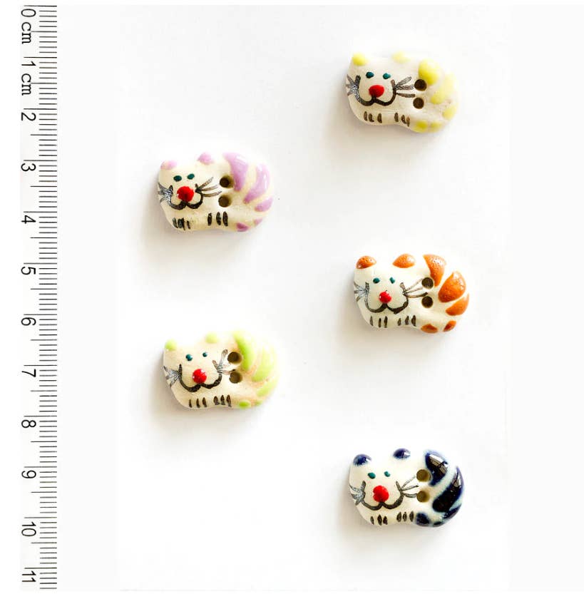 Incomparable Buttons - 5 Fun Cat Buttons