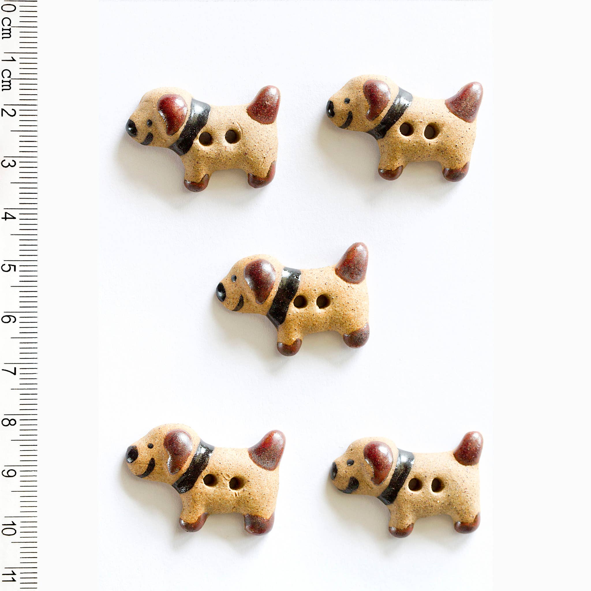 Incomparable Buttons - 5 Puppy Dog Buttons
